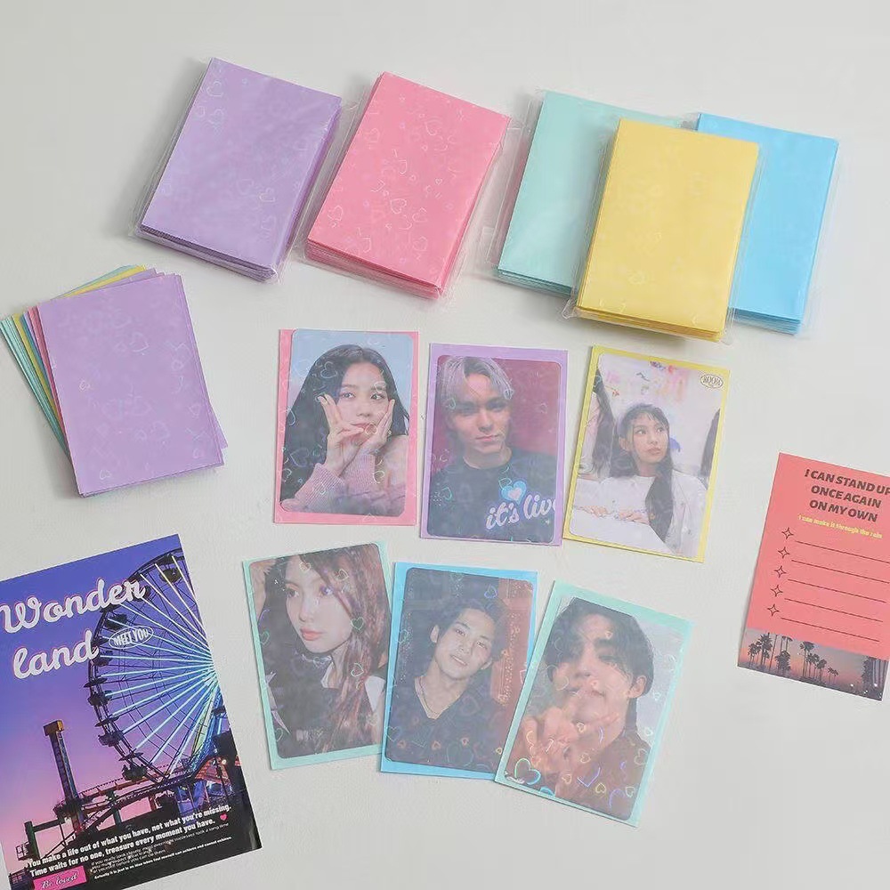50pcs Laser Heart Card 61x91mm - Card Penny Sleeve review and price